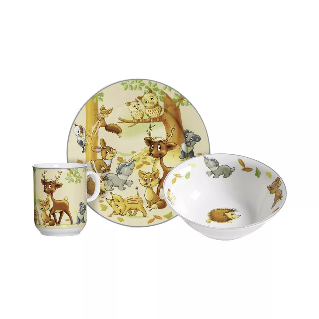 Ritzenhoff & Breker Kindergeschirr-Set "Waldtiere 3-teilig"