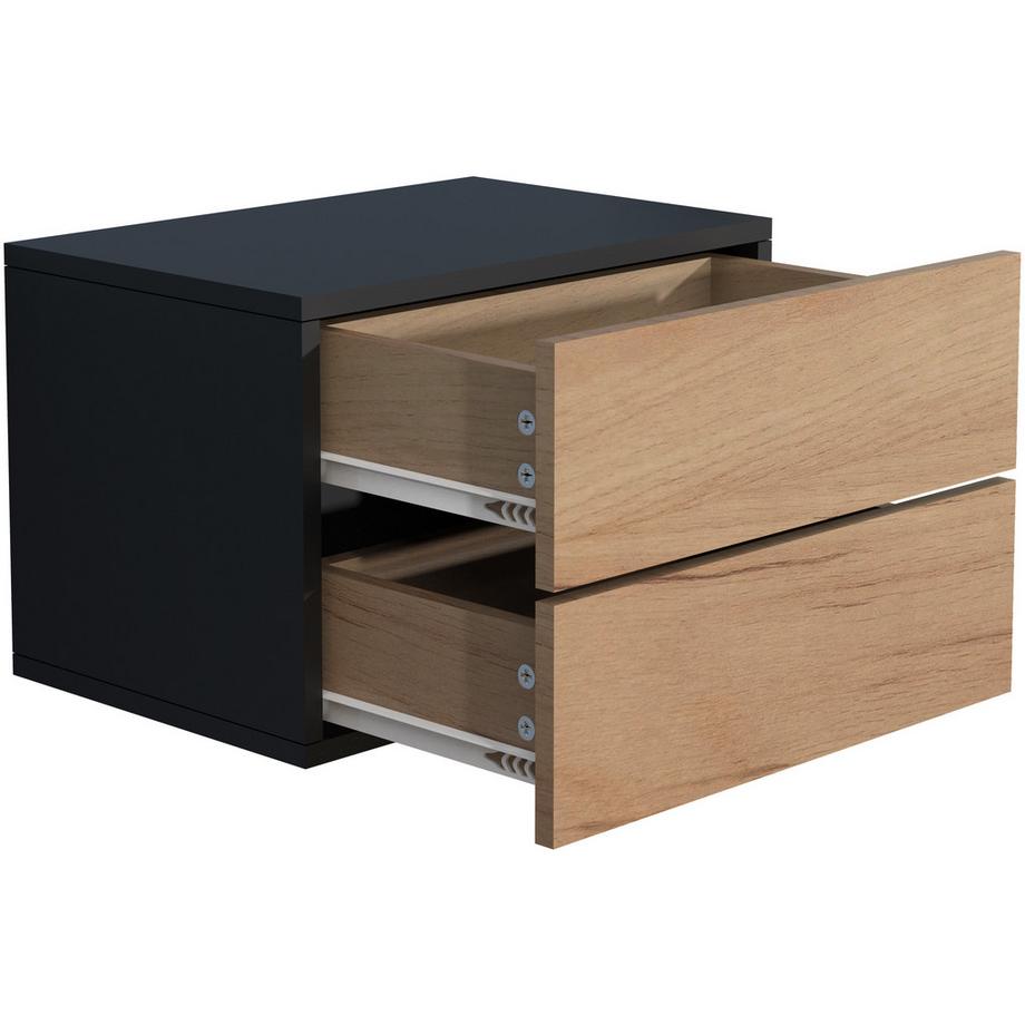 VCM Holz Wandschublade Nachtschrank Wandboard Schublade Konsole Nachttisch Usal L 45 cm  