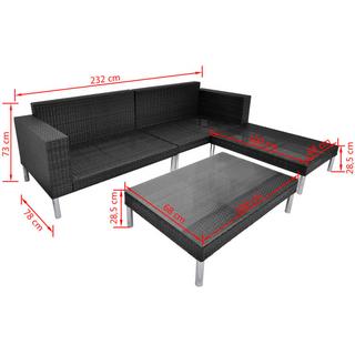 VidaXL Gartenmöbel-set poly-rattan  