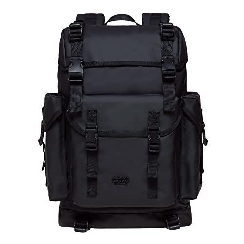 Only-bags.store Grosser Vintage Wanderrucksack mit 14 Zoll Laptopfach  