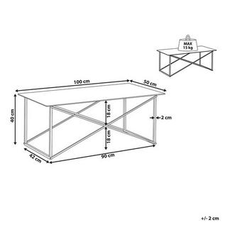 Beliani Couchtisch aus Sicherheitsglas Modern EMPORIA  