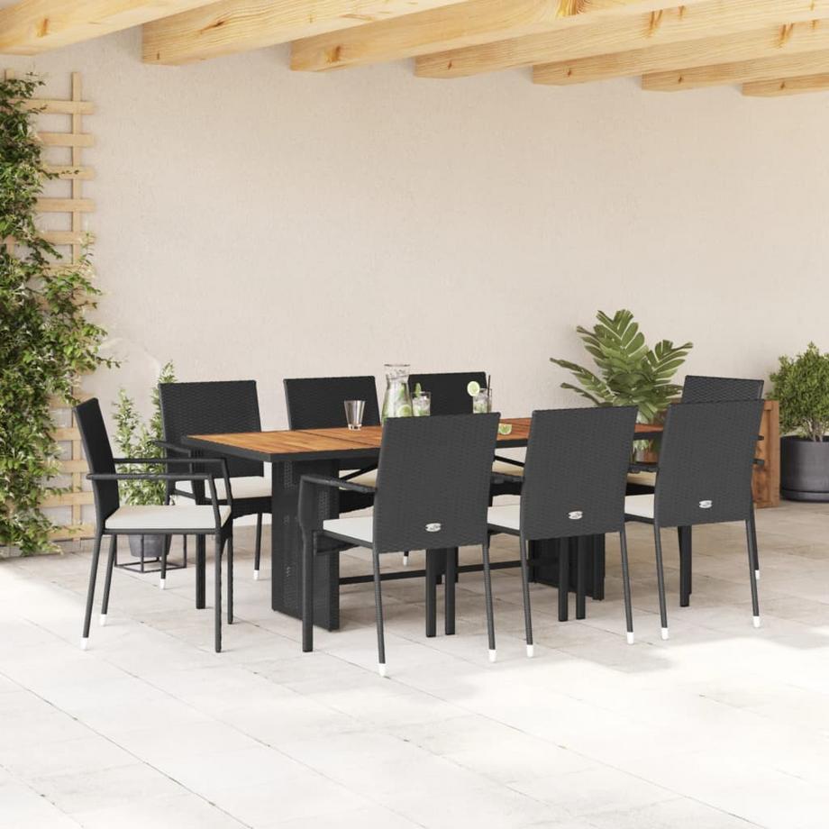 VidaXL Ensemble à manger de jardin rotin synthétique  