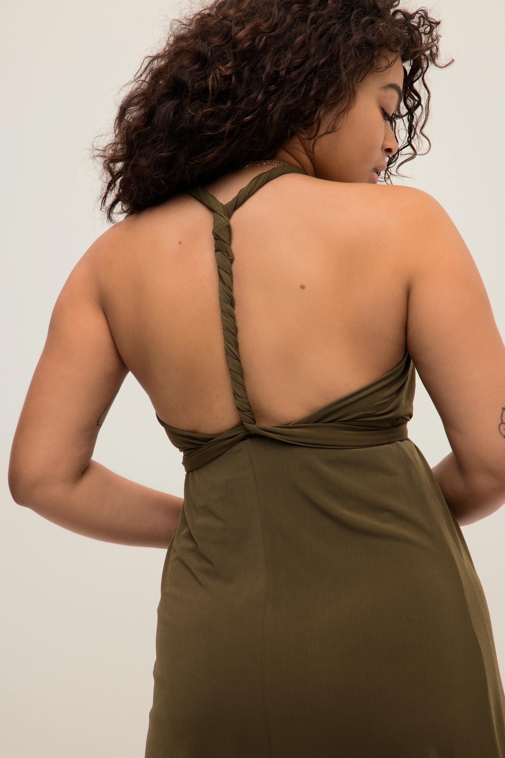 Studio Untold Abito Jersey Incrociato Lunghezza Maxi Gonna Svasata Senza Maniche  