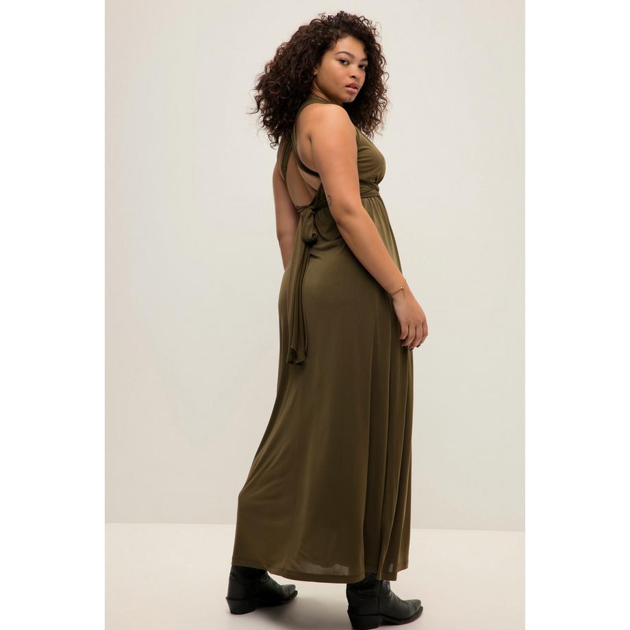 Studio Untold Robe Portefeuille Jersey Maxi Longueur Jupe Trapèze Sans Manches  