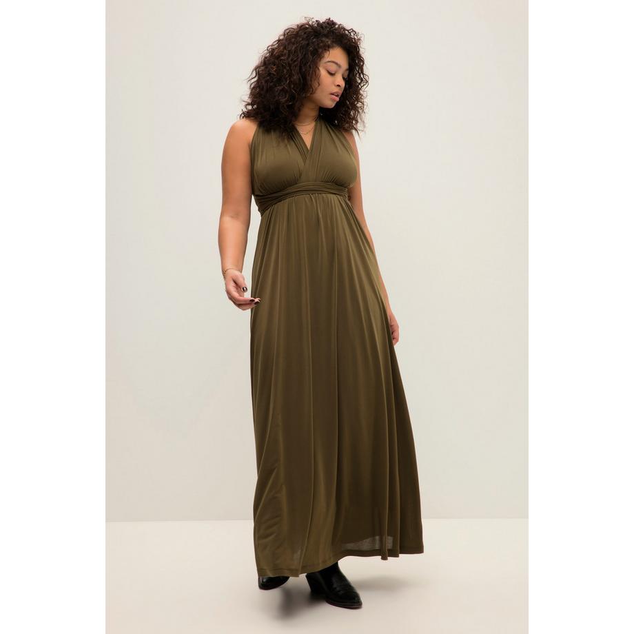 Studio Untold Robe Portefeuille Jersey Maxi Longueur Jupe Trapèze Sans Manches  