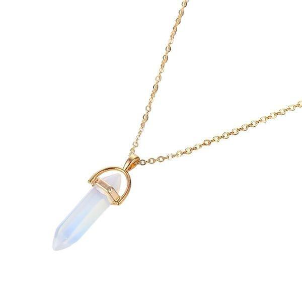 eStore  Collana con Cristallo - Bianco 