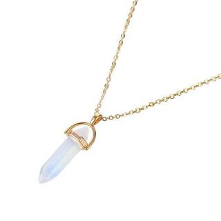 eStore  Collana con Cristallo - Bianco 