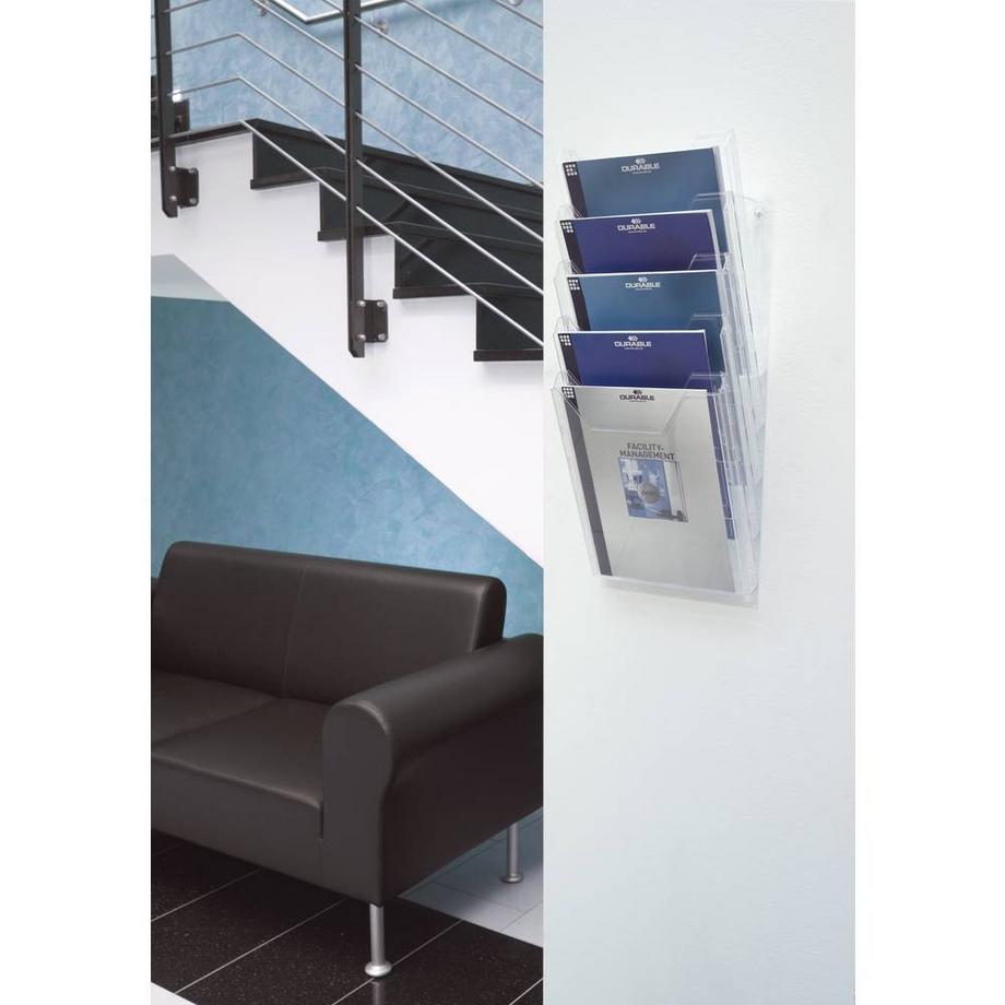 DURABLE COMBIBOXX A4 SET XL - 8586  Porta depliant Trasparente DIN A4 Numero scomparti 5 (L x A x P) 242 x 5  