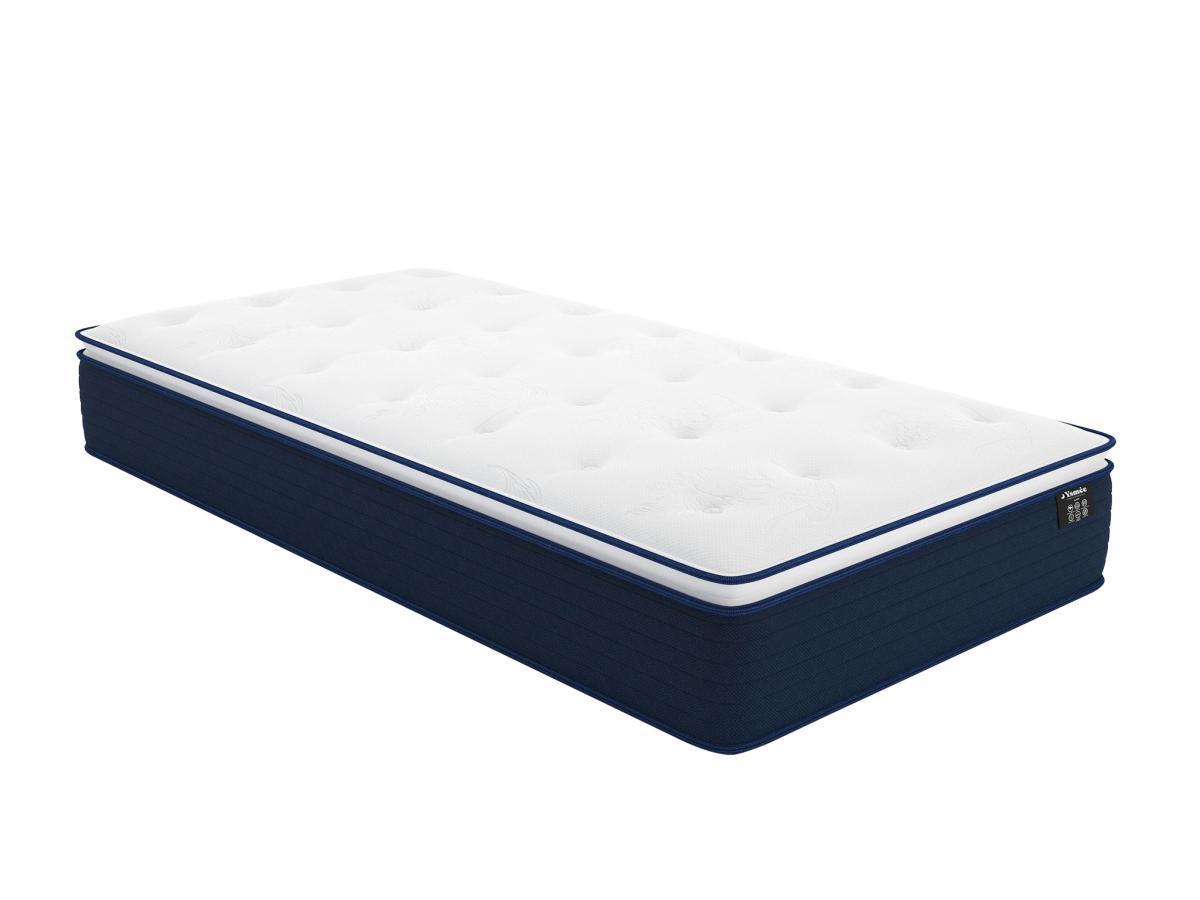 Ysmée Set aus Bettgestell mit Bettkasten + Taschenfederkernmatratze & Topper - 90 x 190 cm - Stärke 24 cm - Holzfarben hell - ALTIER von YSMÉE  