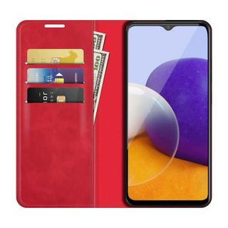 Cover-Discount  Galaxy A22 5G - Seidige Stand Flip Case Hülle 