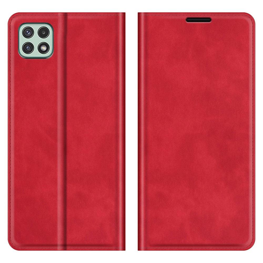 Cover-Discount  Galaxy A22 5G - Seidige Stand Flip Case Hülle 