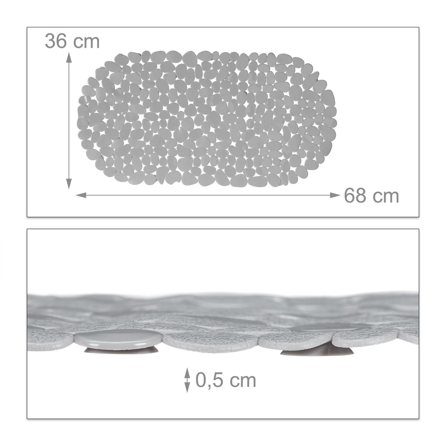 Northix Tapis de bain antidérapant motif pierre  