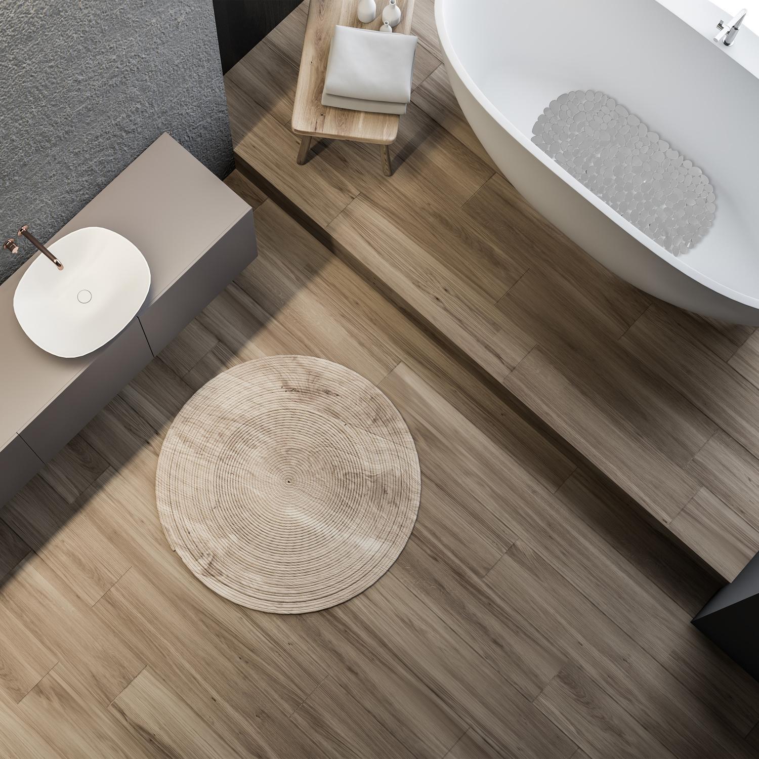 Northix Tapis de bain antidérapant motif pierre  