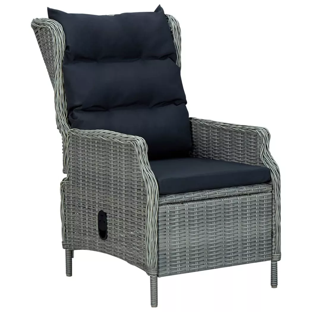 VidaXL - Outdoor stuhl poly-rattan, One Size, Grau
