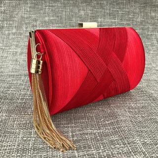 Only-bags.store Satin Abend Clutches Tasche Quaste Anhänger  