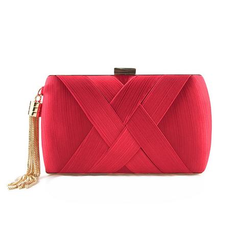 Only-bags.store Satin Abend Clutches Tasche Quaste Anhänger  