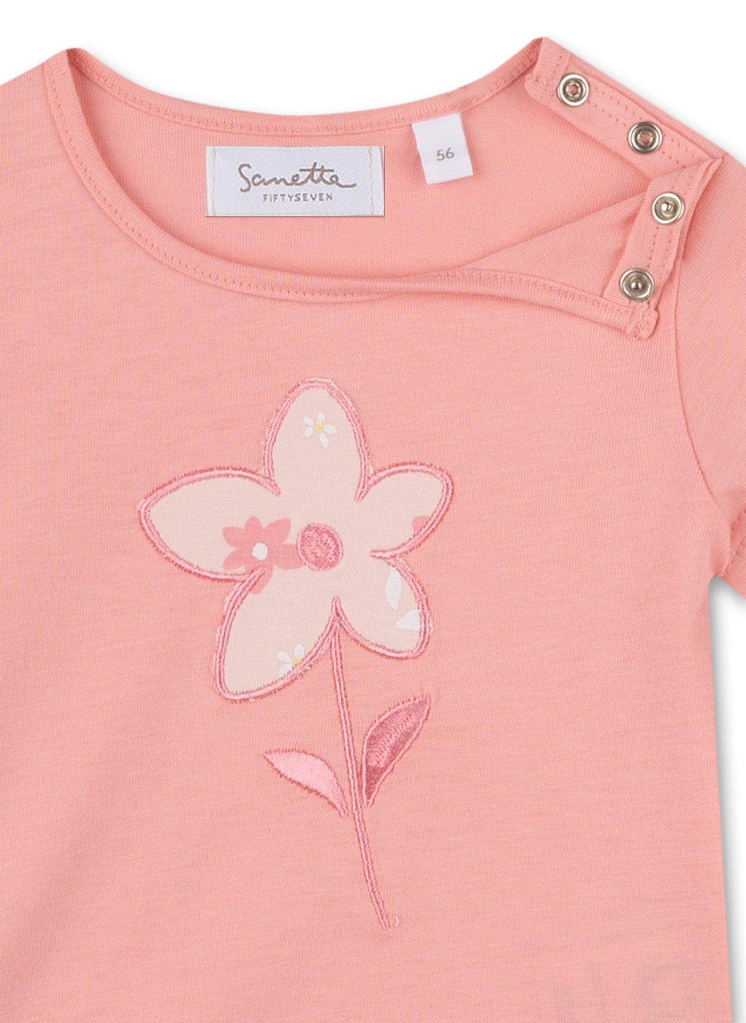 Sanetta Fiftyseven  Baby Mädchen T-Shirt Blume rosa 