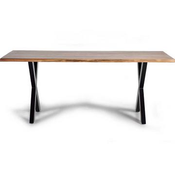 Table en bois massif Xana acacia 180x90
