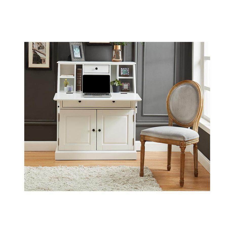 Vente-unique Secrétaire en pin MDF CLEORE  