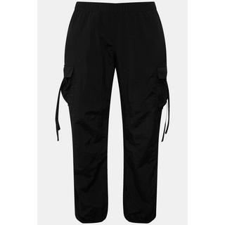 Ulla Popken  Pantaloni cargo con stile utility con cintura elastica e orli elastici 