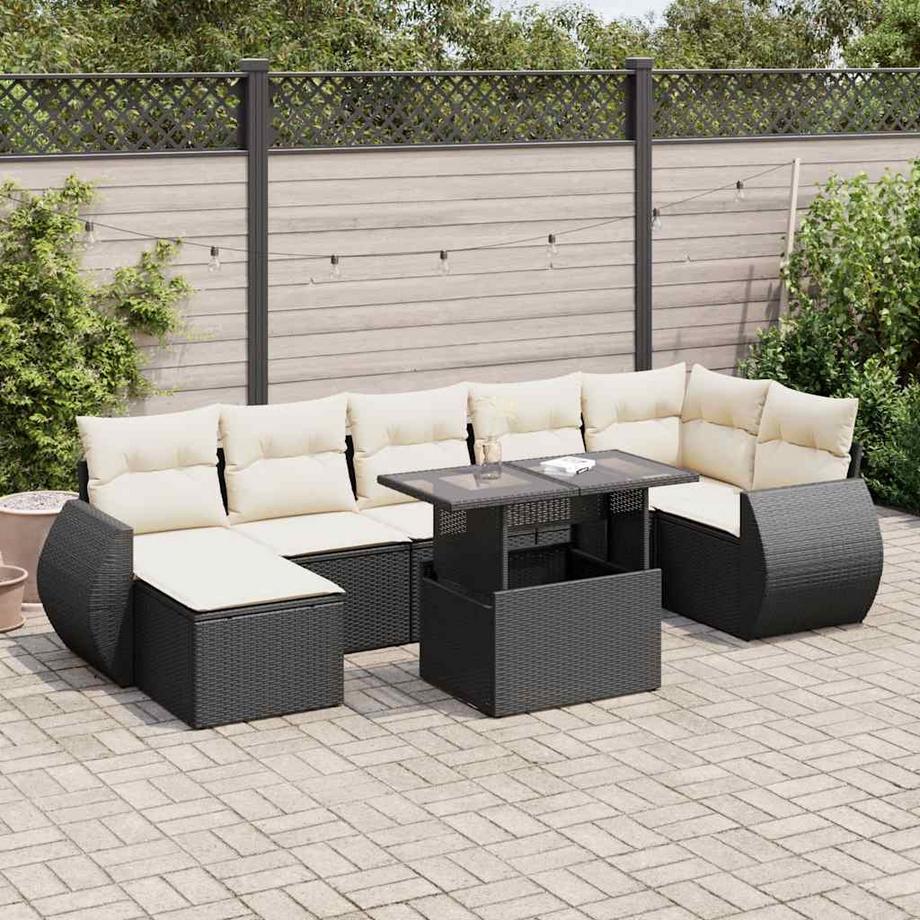 VidaXL Ensemble de canapés de jardin rotin synthétique  
