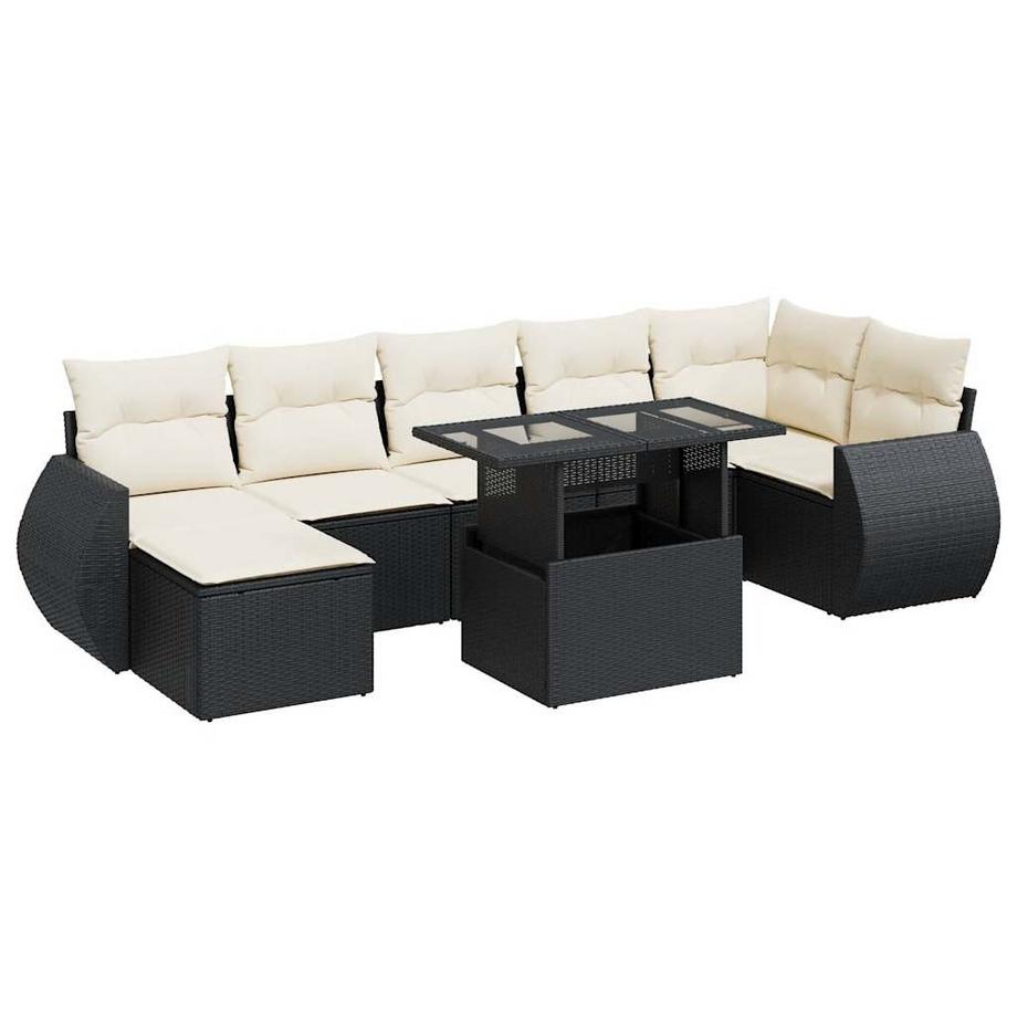 Ensemble de canapés de jardin rotin synthétique