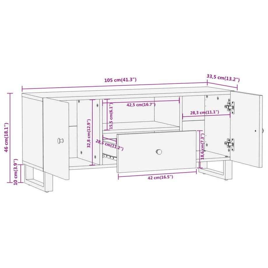 VidaXL Tv-schrank holz  
