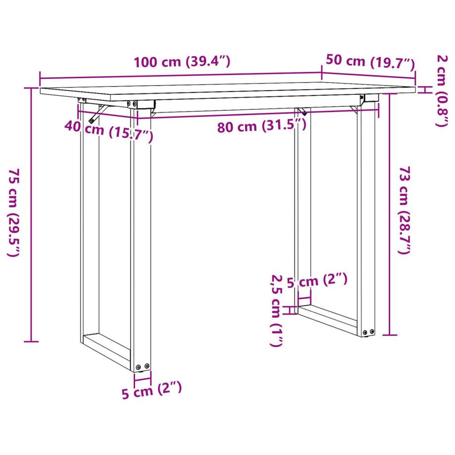 VidaXL Esstisch kiefernholz  