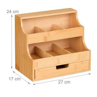 Northix Porta tè con cassetto 9 scomparti  