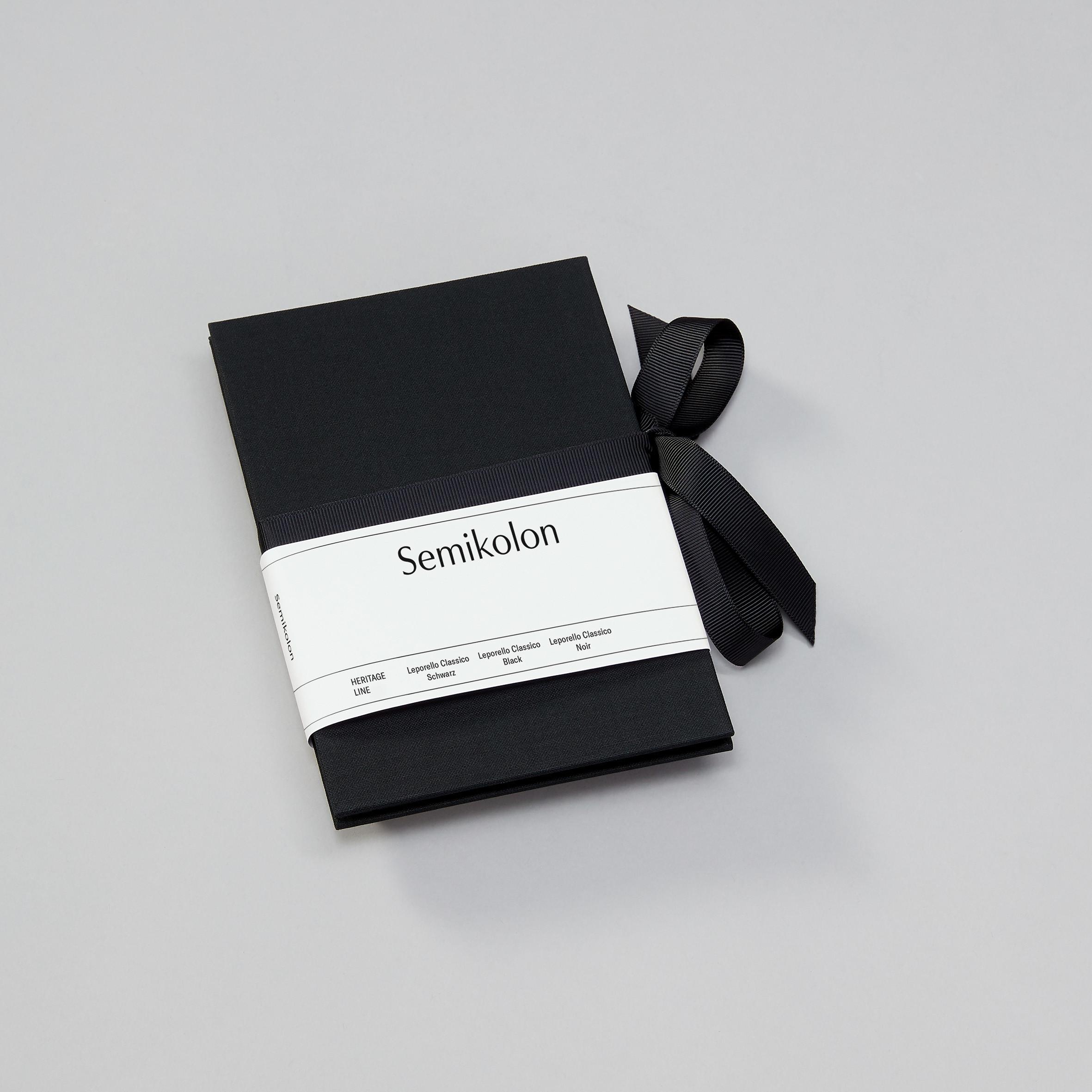 Semikolon Leporello Classico schwarz (10 x 15 cm, 9 x 13 cm)  