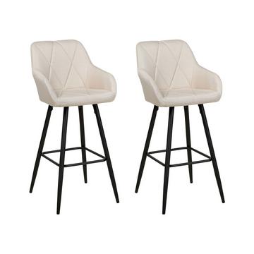 Lot de 2 chaises de bar en Polyester Rétro DARIEN