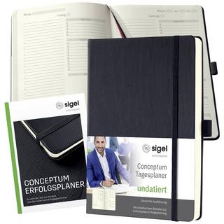 Sigel Tageskalender CONCEPTUM® undatiert  DIN A5 Schwarz 400 Seiten 1 St.  