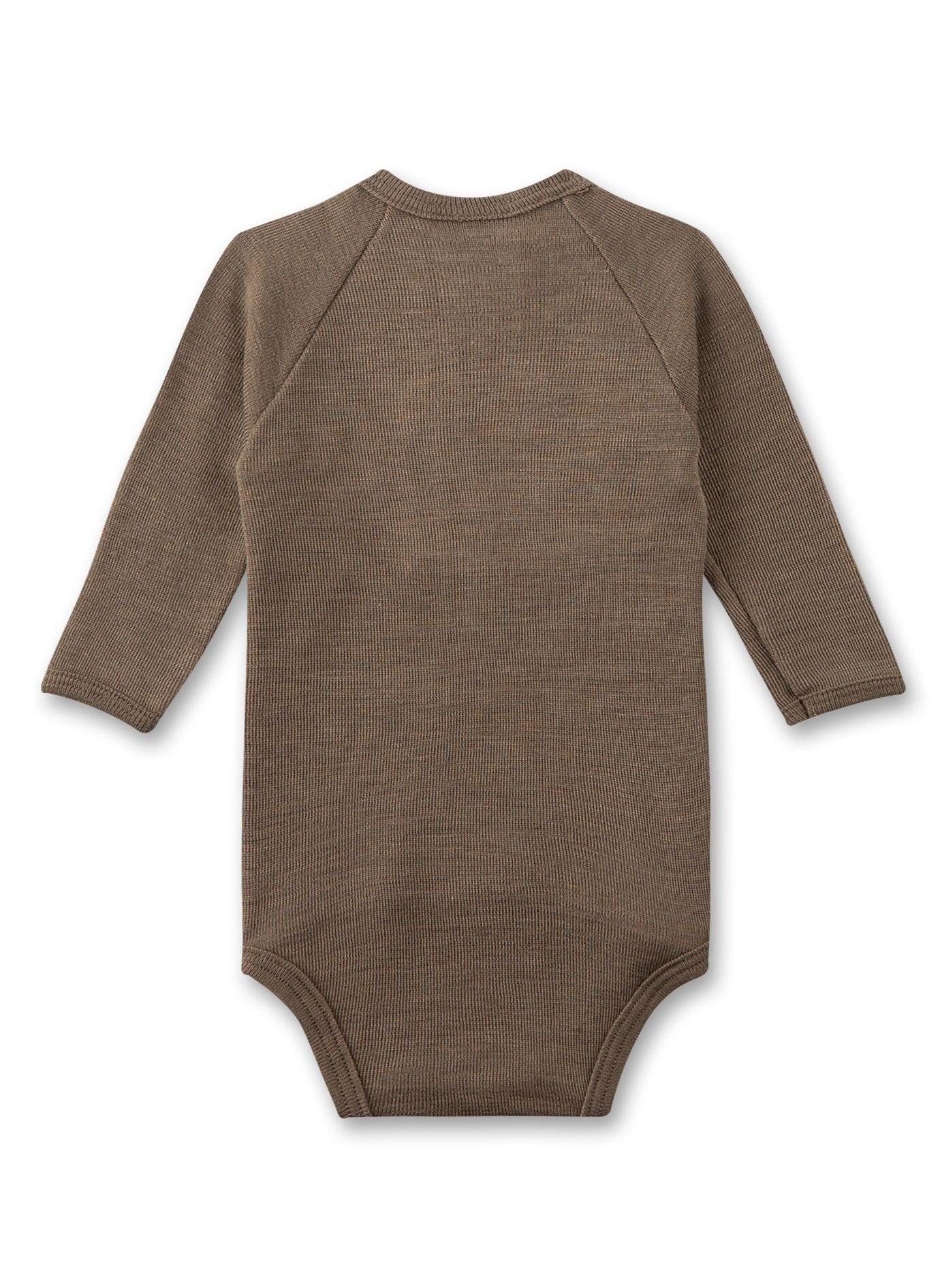 Sanetta  Merino/Seide Wickelbody uni beige 