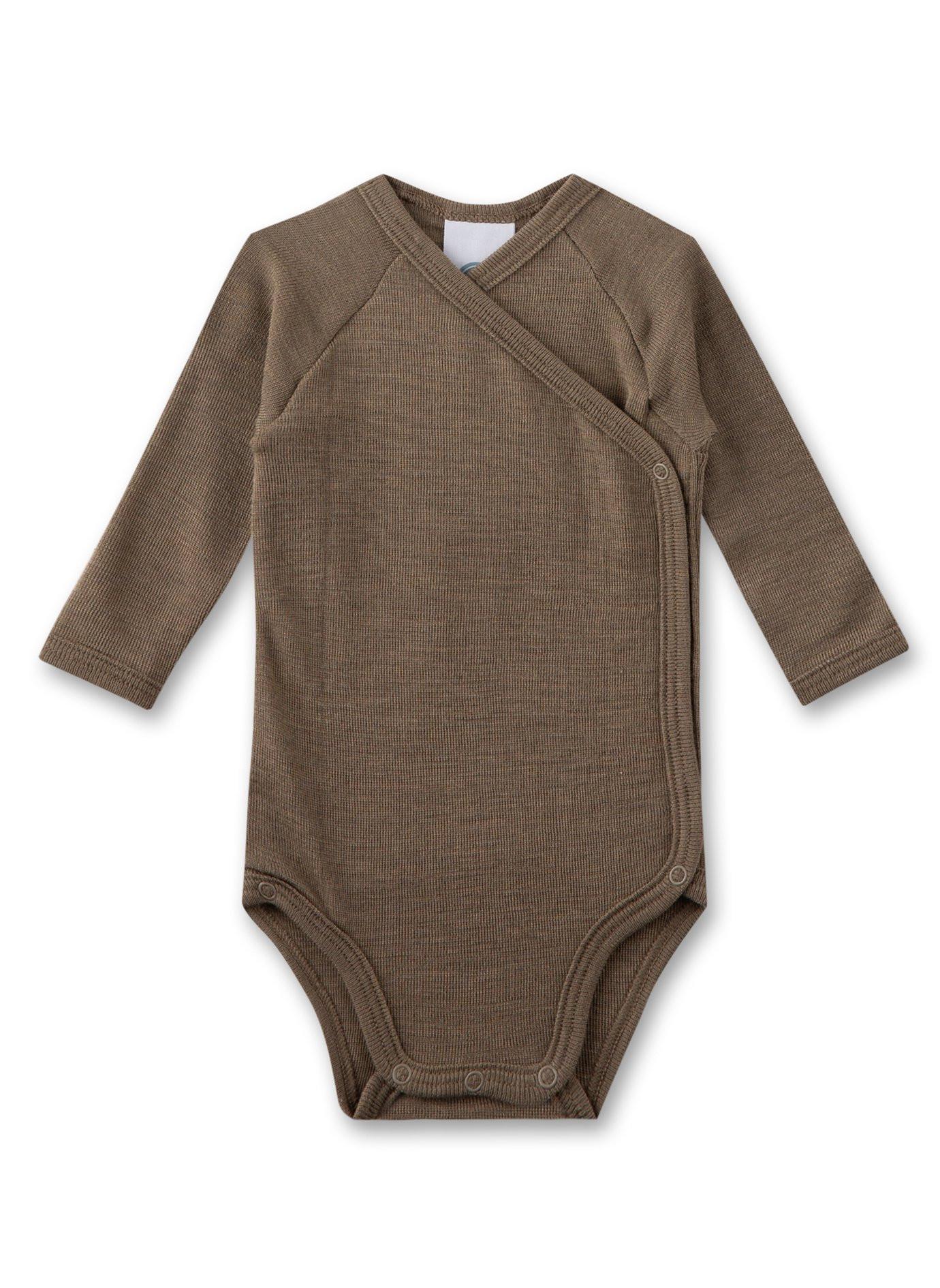 Sanetta  Merino/Seide Wickelbody uni beige 