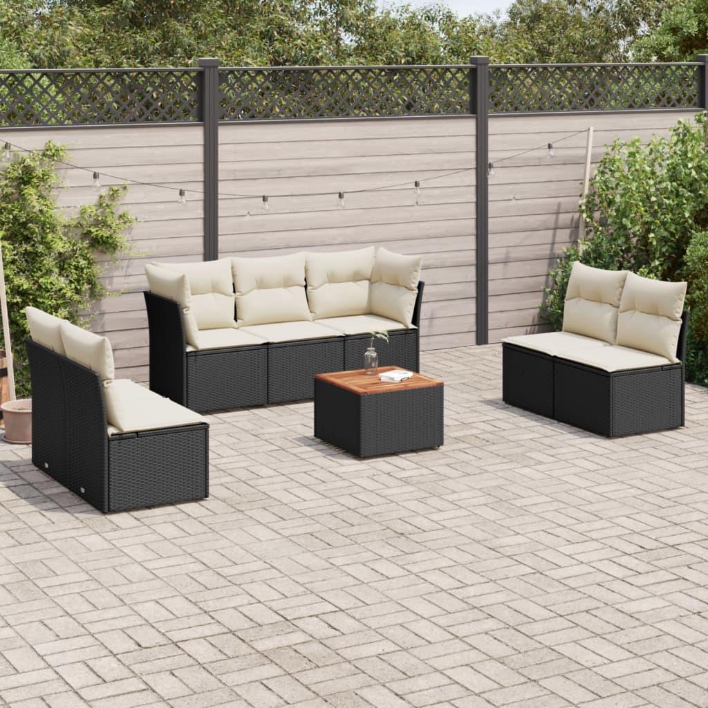 VidaXL set divano da giardino Polirattan  