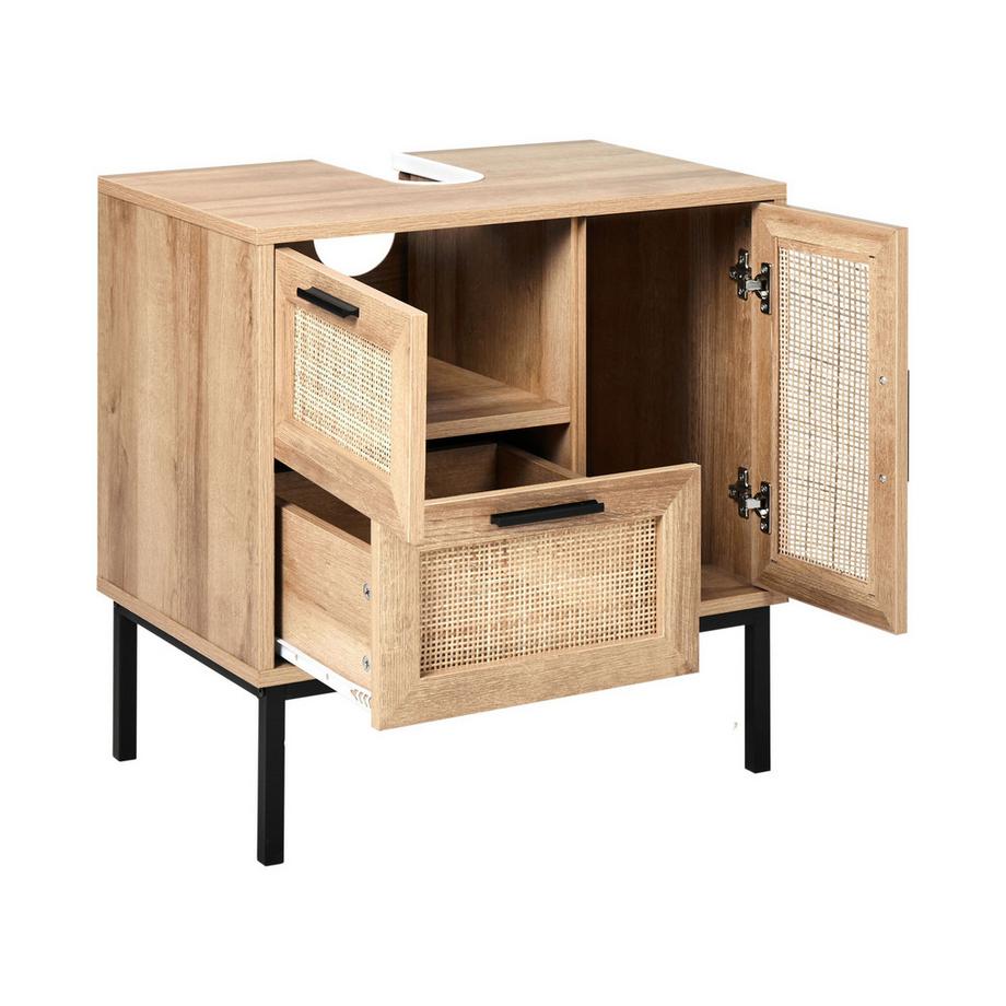 Beliani Waschbeckenunterschrank aus Faserplatte Boho ROSELL  