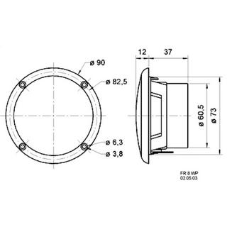 Nedis  FR 8 WP - 4 ohms (blanc) - Résistants de l'eau salée 8 cm (3,3 ") haut-parleurs de registre complet 