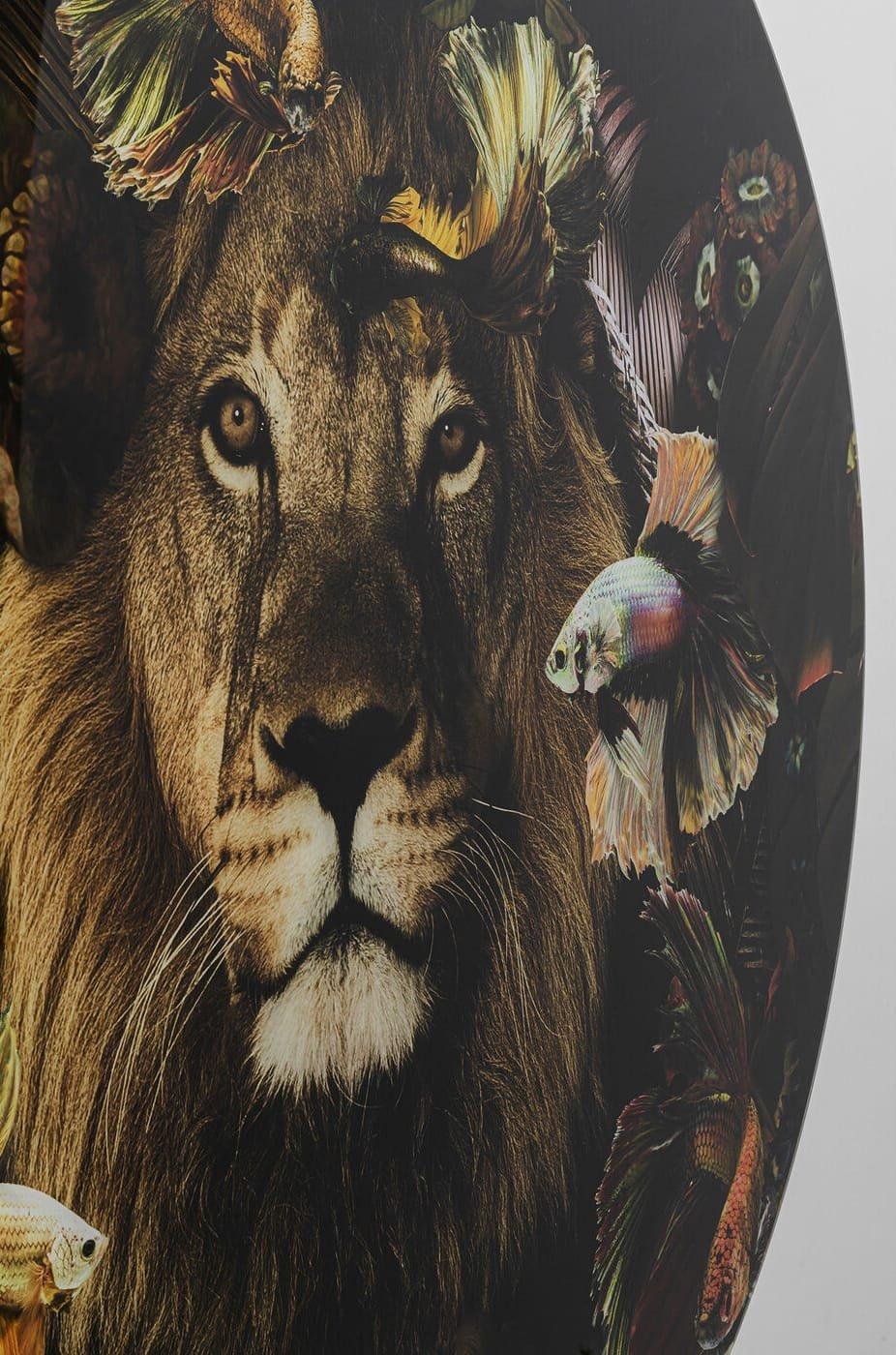 KARE Design Image en verre Curious Lion vers 100  