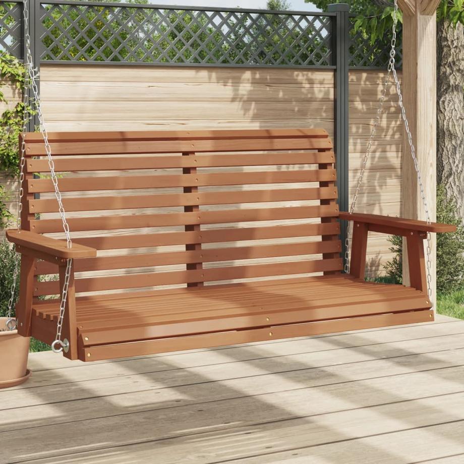 VidaXL Banc de balançoire de jardin bois  