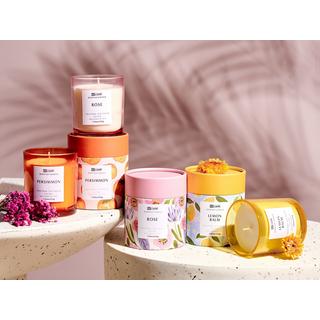 Beliani Set di 3 Candele Profumate en Cera di Soia COLORFUL BARREL  