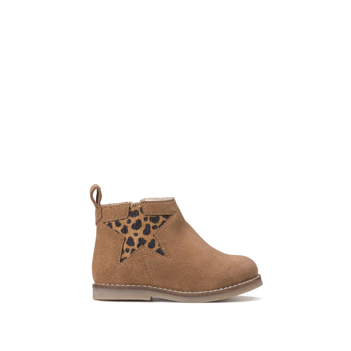 Image of Lederboots Damen Beige 24