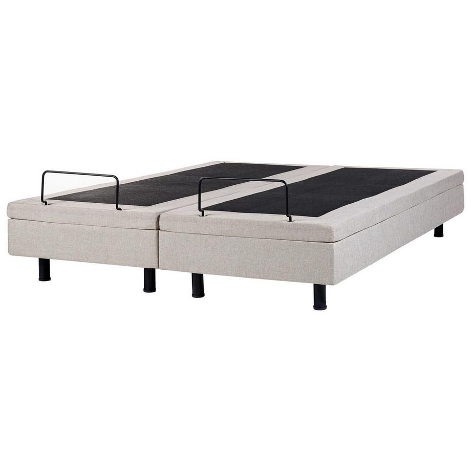 Beliani Letto regolabile senza testiera en Tessuto Moderno DUKE  