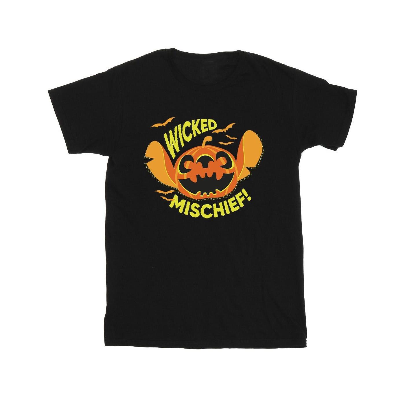 Image of Lilo And Stitch Wicked Mischief Tshirt Unisex Schwarz 140/146