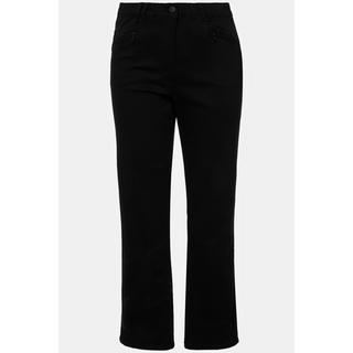 Ulla Popken  Pantaloni basic elasticizzati modello Mony in tessuto che non sbiadisce con taglio della gamba leggermente affusolato 