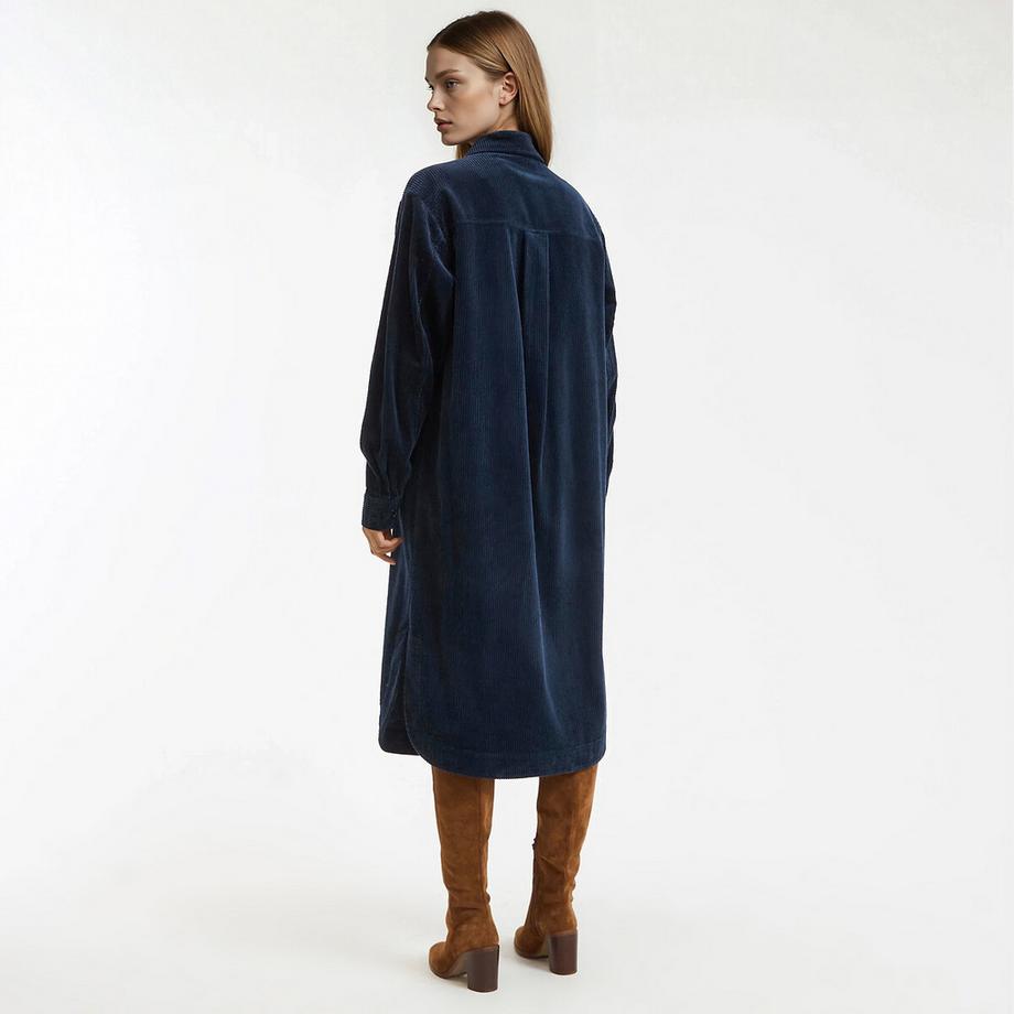 La Redoute Collections Gerade geschnittenes Cord Midikleid  