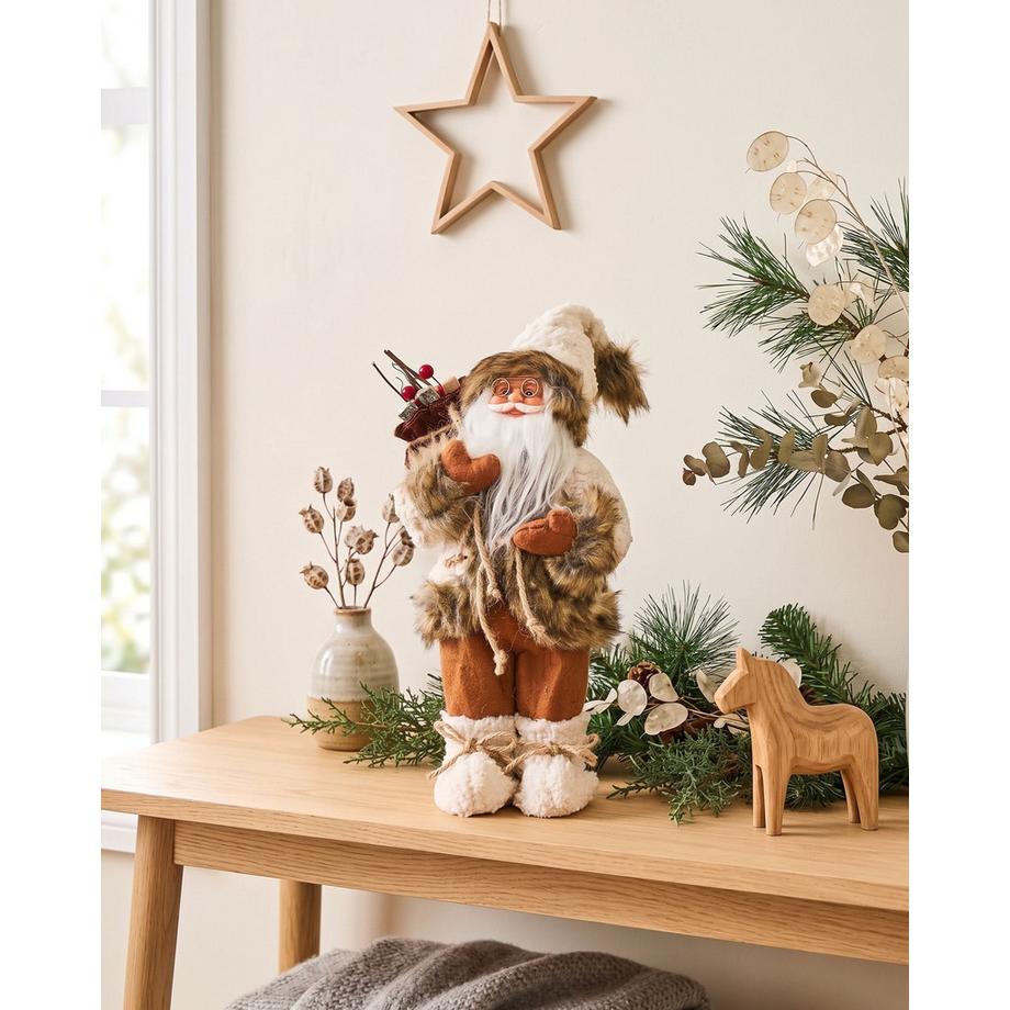 Beliani Weihnachtsdekoration aus Stoff  SVARTEVATNET  
