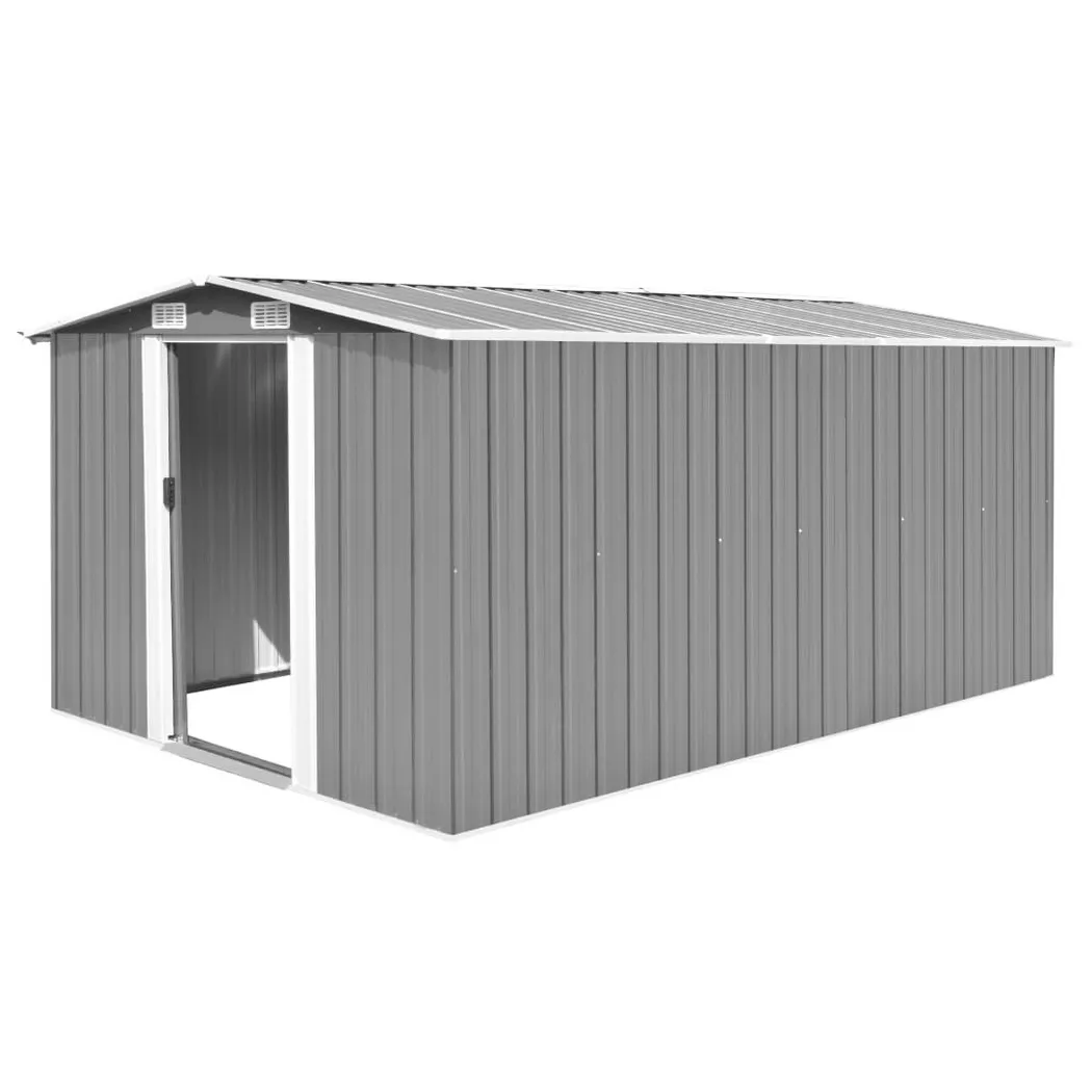 Vidaxl - Abri de jardin 257x392x181 cm Métal Gris
