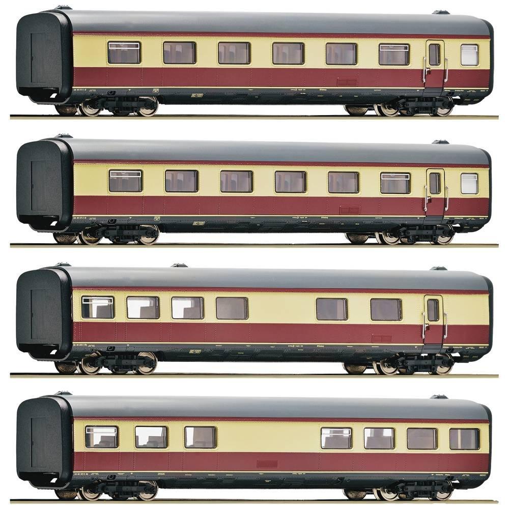 Image of H0 4er-Set Mittelwagen zum Gasturbinentriebzug BR 602 der DB Multicolor
