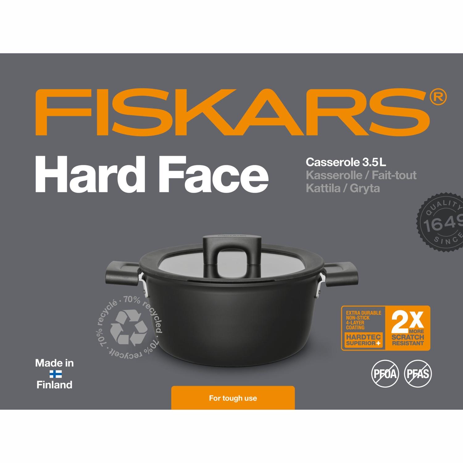 Fiskars Cocotte 3,5 L/22 cm Face Dure  