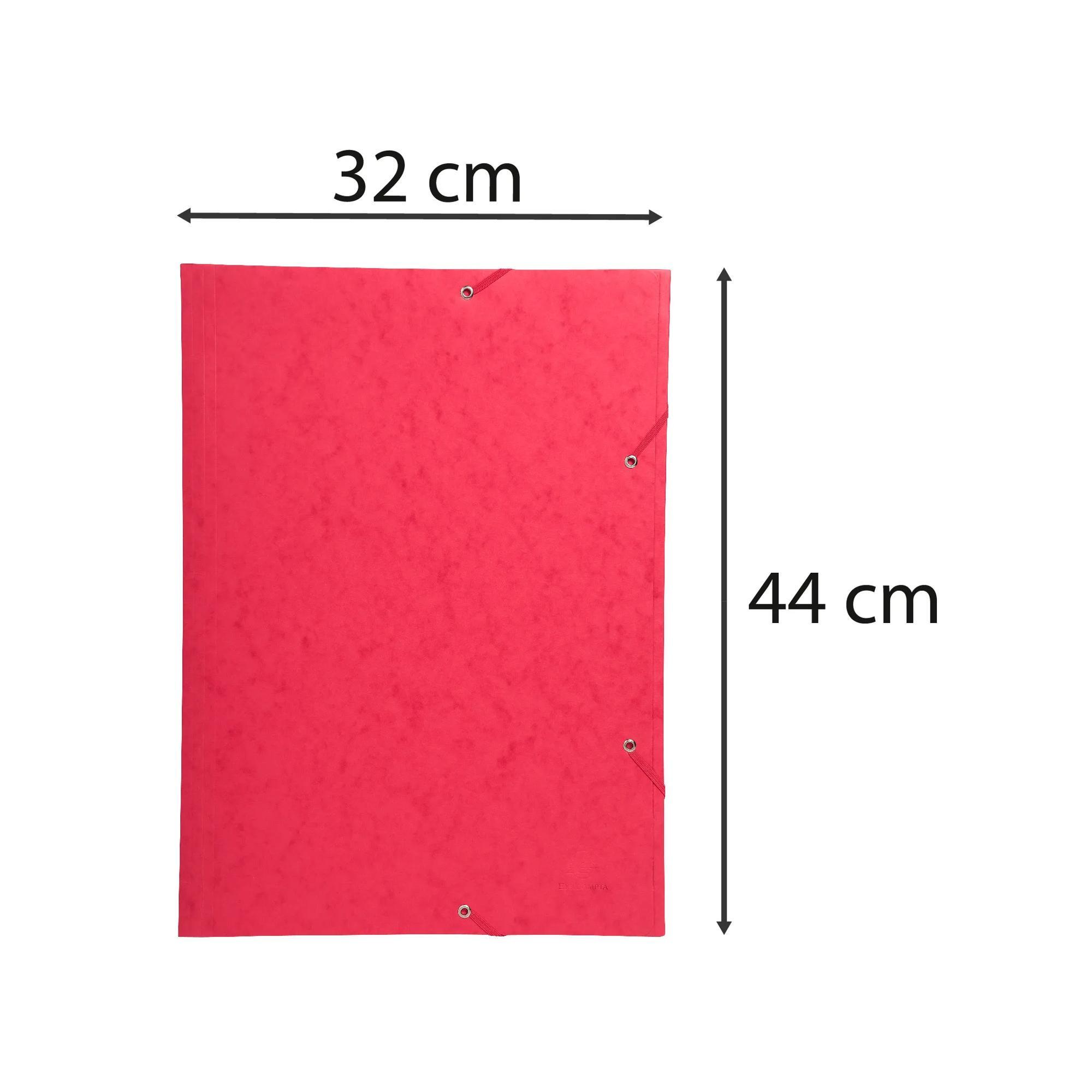 Exacompta Sammelmappe mit Gummizug und 3 Klappen aus Colorspan-Karton 600g/qm, für Format DIN A3 - x 5  